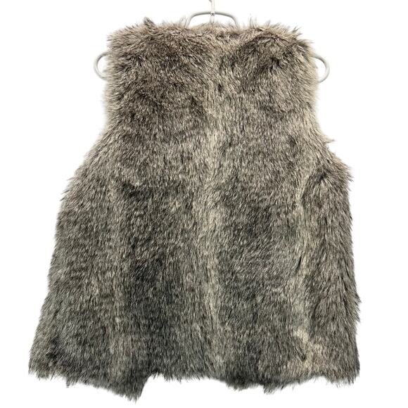 Alberto Makali Faux Fur Vest Gray Brown Small - Picture 2 of 3